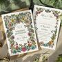 Folk Florals Evening Invitations And Envelopes, thumbnail 1 of 9