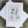 Wedding Card, Personalised, Embroidered, thumbnail 1 of 12