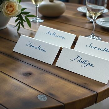 Luxury Gold Edged Handwritten Place Cards, 6 of 7