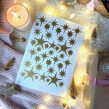 Cluster Star Christmas Gift Stickers, 6 of 7