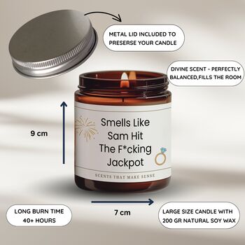 Engagement Gifts Personalised Funny Candle For Her, 3 of 5