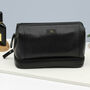 Personalised Patch Luxury Leather Two Part Wash Bag, thumbnail 1 of 2