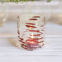 Decorative Pink Ripple Glass Votive, thumbnail 1 of 3