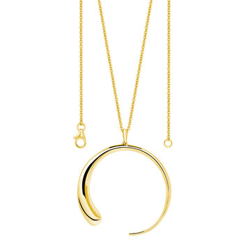 Large Luna Pendant In Gold Plated, 2 of 4