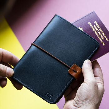 Leather Travel Passport Holder With Metal Photo Insert, 4 of 12