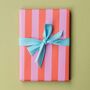 Hot Pink Stripe Gift Wrapping Paper | 10 Sheets, thumbnail 1 of 5