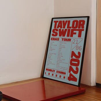 Personalised Gig Poster – Setlist, Date And Venue Print, 7 of 9