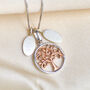 Personalised Silver And Rose Gold Tree Of Life Necklace, thumbnail 2 of 8