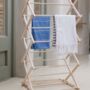 Folding Wooden Clothes Horse, thumbnail 1 of 4