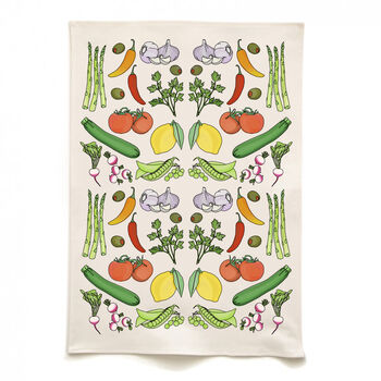 Vegetable Patch Tea Towel, 2 of 3