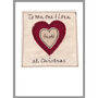 Personalised Heart Christmas Card For Husband, Boyfriend, Fiance, thumbnail 2 of 12