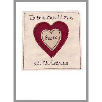 Personalised Heart Christmas Card For Husband, Boyfriend, Fiance, 2 of 12