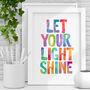 Let Your Light Shine Print For Children, thumbnail 1 of 2