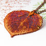 Medium Aspen Real Leaf Necklace, thumbnail 3 of 12