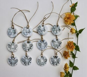 Bee Ceramic Gift Tags, 2 of 8