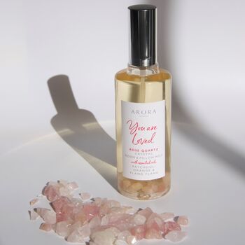 You Are Loved Rose Quartz Crystal Room And Pillow Mist, 3 of 5