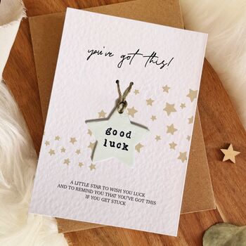 Pocket Hug Good Luck Star Keepsake Token Good Luck Gift Exam Gift, 2 of 2