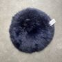 Silky Sheepskin Dark Navy Round Seat Pad 37cm, thumbnail 1 of 2
