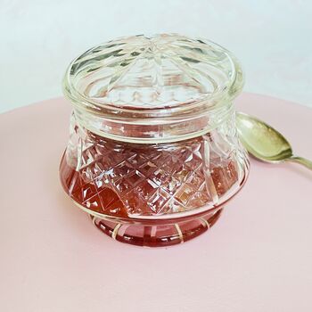 Antique Crystal Cut Glass Lidded Jam / Preserve Pot ~ Nine, 5 of 8