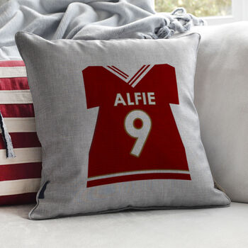 Personalised Name And Number Football Cushion, 4 of 5