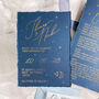 Navy And Gold Celestial Wedding Invitation, thumbnail 2 of 8