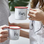 Personalised His And Hers Enamel Mugs, thumbnail 3 of 10