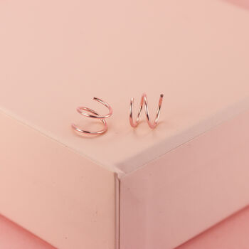 Illusion Hoop Earrings In Sterling Silver, 3 of 9