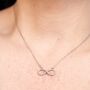 Silver Infinity Necklace, thumbnail 3 of 4