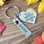 This Mummy Belongs To Heart Shaped Keyring. Swarovski Birthstones, thumbnail 4 of 8