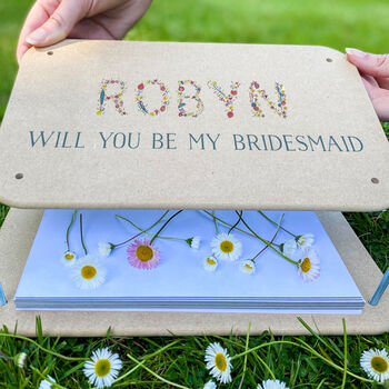 Personalised Fully Floral Bridesmaid Flower Press, 2 of 2