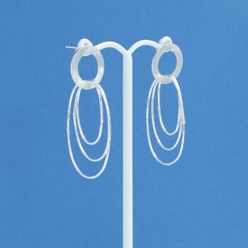 Sterling Silver Castela Stud Earrings, 3 of 5