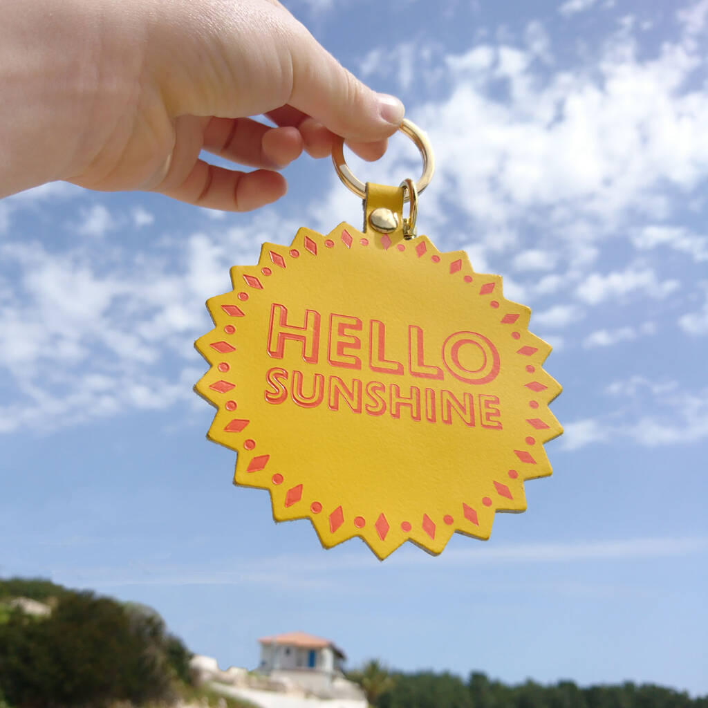 Sunburst Leather Bag Charm And Keyring By Sweet Home