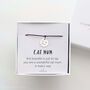Cat Mum Wish Bracelet – Sterling Silver Charm And Silk Cord, thumbnail 2 of 7