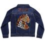 Personalised Kids Denim Jacket With Sequin Leopard, thumbnail 5 of 8