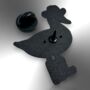 Cowgirl Cow Print Duck Western Enamel Pin, thumbnail 7 of 9