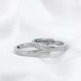 Sterling Silver Encoded Slim Couple Promise Ring Set, thumbnail 1 of 3