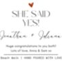 She Said Yes Personalised Engagement Scented Candle Gift, thumbnail 7 of 7