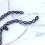 Heathered Peacock Silver Pearl Necklace, thumbnail 7 of 10