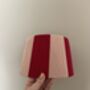 Red And Pink Striped String Lampshade Medium, thumbnail 4 of 4