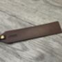 Personalised Date Leather Bookmark, Spanish Brown, thumbnail 11 of 11