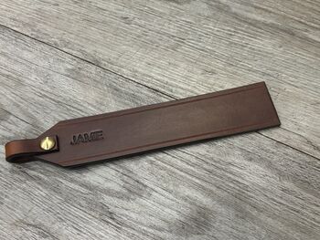 Personalised Date Leather Bookmark, Spanish Brown, 11 of 11