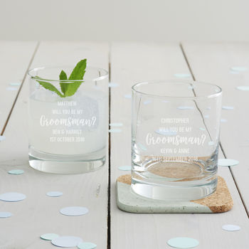 Personalised ‘Will You Be My Groomsman?’ Glass, 5 of 10