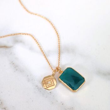 The Duo Green Onyx Necklace, 2 of 11