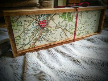 Personalised Framed Love Map / Wedding Anniversary Sign, 5 of 5