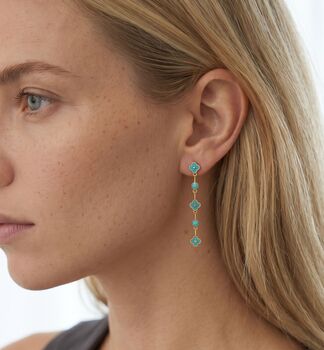 Kinmokusei Aqua Drop Earrings, 2 of 4