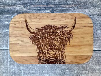 Highland Cow Blue Butter Dish, 3 of 5