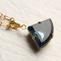 Art Deco Navy Blue Necklace Pendant, thumbnail 1 of 7