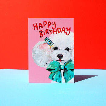 Happy Birthday Hun Gold Foiled Card, 2 of 3
