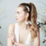 Flower Hoop Wedding Earrings And Comb Set Beth, thumbnail 4 of 11