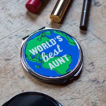 'World's Best Aunt' Compact Mirror, 6 of 6